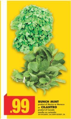 No Frills Bunch mint or cilantro offer