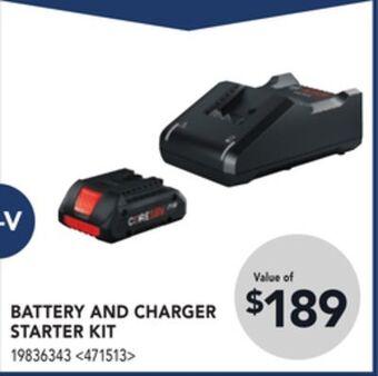 Lowe's Bosch battery and charger starter kit offer