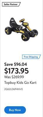 Walmart Topbuy kids go kart offer