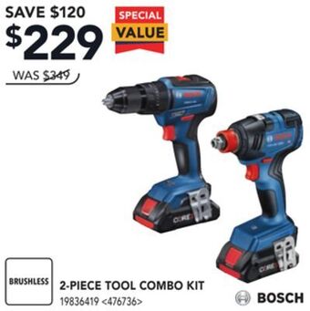 Lowe's Bosch 2-piece tool combo kit offer