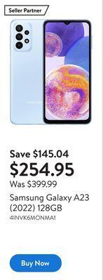 Walmart Samsung galaxy a23 (2022) 128gb offer
