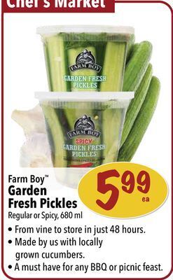 Farm Boy Farm boy™ garden fresh pickles offer