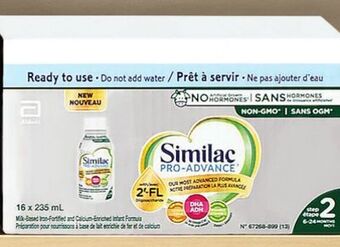 Walmart Similac pro-advance step 1 or 2 ready-to-feed bottles offer