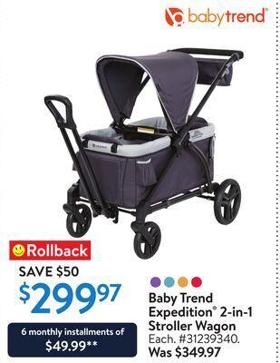Walmart Baby trend expedition 2-in-1 stroller wagon offer