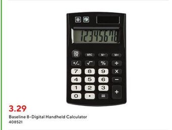 Staples Baseline 8-digital handheld calculator offer
