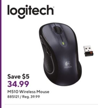 Staples Logitech m510 wireless mouse offer