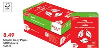 Staples Staples copy paper offer