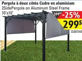 Sushi Shop 2 side pergola on aluminum steel frame offer