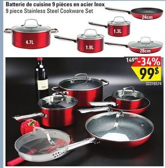 Sushi Shop 9 piece stainless steel cookware set offer