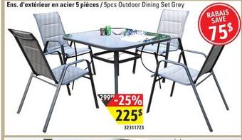 Sushi Shop 5 pcs outdoor dining set grey offer