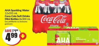 Chalo FreshCo Aha sparkling water 12x355 ml coca-cola soft drinks mini bottles 8x300 ml offer