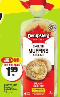 Chalo FreshCo Dempster's english muffins 6 pk offer