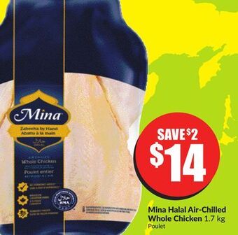 Chalo FreshCo Mina halal air-chilled whole chicken 1.7 kg offer