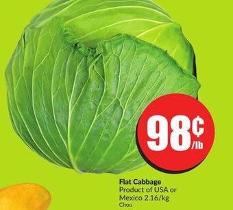 Chalo FreshCo Flat cabbage product of usa or mexico 2.16/kg offer