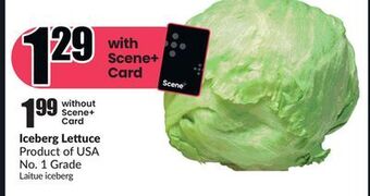 Chalo FreshCo Iceberg lettuce product of usa no 1 grade offer