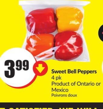 Chalo FreshCo Sweet bell peppers 4 pk product of ontario or mexico offer