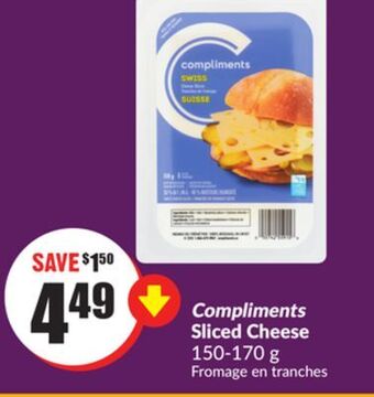 Chalo FreshCo Compliments sliced cheese 150-170 g offer