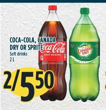 Marché Adonis Coca-cola, canada dry or sprite soft drinks offer