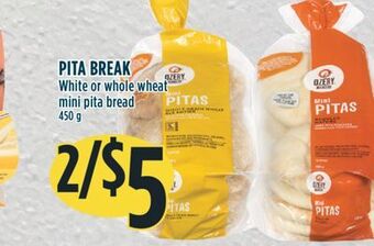 Marché Adonis Pita break white or whole wheat mini pita bread offer