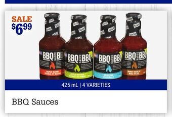 M & M Food Market Bbq sauces offer