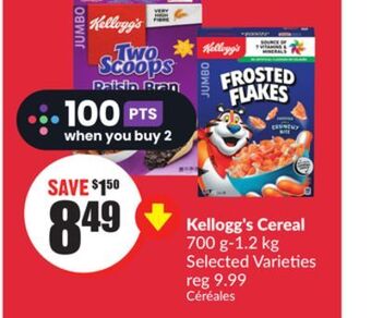 FreshCo Kellogg's cereal 700 g-1.2 kg selected varieties offer