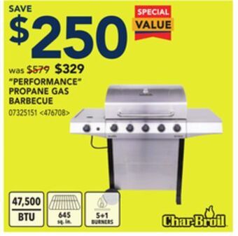 RONA Char-broil performance propane gas barbecue offer