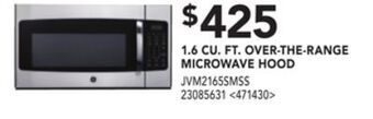 RONA Ge appliances 1.6 cu. ft. over-the-range microwave hood offer