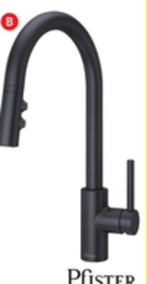 RONA Pfister fullerton pull-down kitchen faucet matte black finish offer