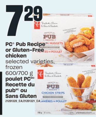 Valu-mart Poulet pc recette du pub ou sans gluten, 600/700 g offer