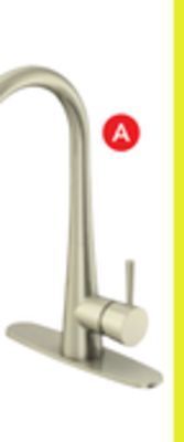 RONA Yeva pull-down kitchen faucet brush nickel finish offer