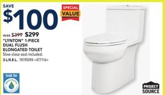 RONA Project source lynton 1-piece dual flush elongated toilet offer