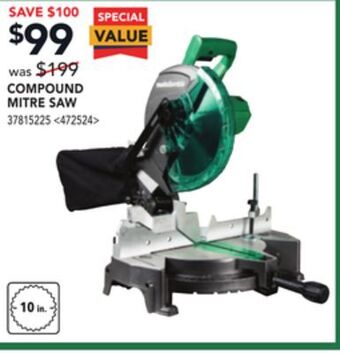 RONA Metabo hpt compound mitre saw offer