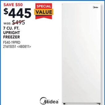 RONA Midea 7 cu. ft. upright freezer offer