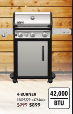 RONA Weber 4-burner spirit barbecues offer
