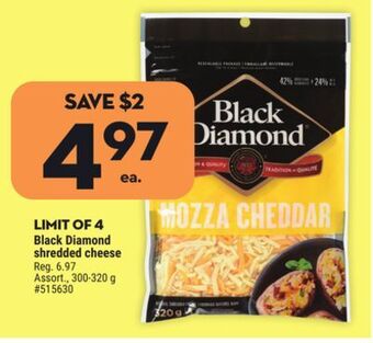 Giant Tiger Black diamond shredded cheese offer
