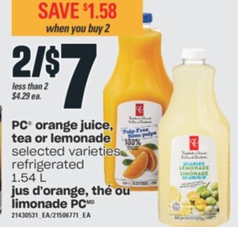 Valu-mart Jus d'orange, thé ou limonade pc, 1.54 l offer