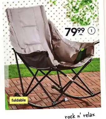 Giant Tiger Rocking camp chair offer