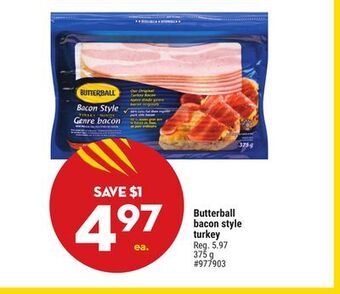 Giant Tiger Butterball bacon style turkey offer