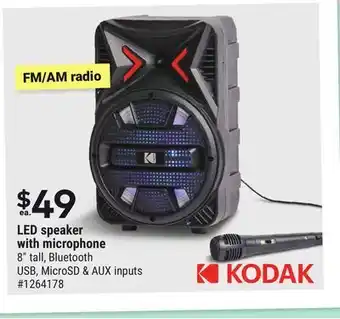 Giant Tiger Kodak led speaker with microphone offer