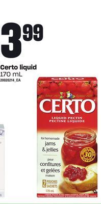 Zehrs Markets Certo liquid, 170 ml offer