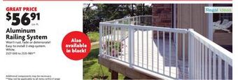 Home Hardware Aluminum railing system offer