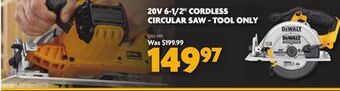 Home Hardware 20v 6-1/2 cordless circular saw - tool only offer