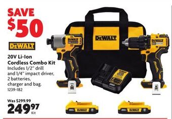 Home Hardware 20v li-ion cordless combo kit offer
