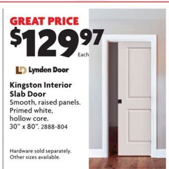 Home Hardware Kingston interior slab door offer