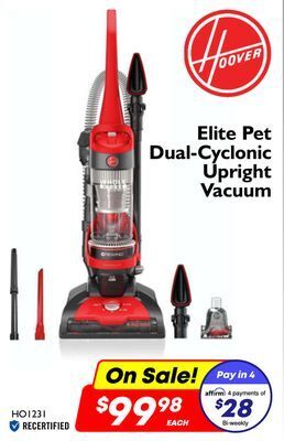 Hoover elite pet dual-cyclonic upright vacuum