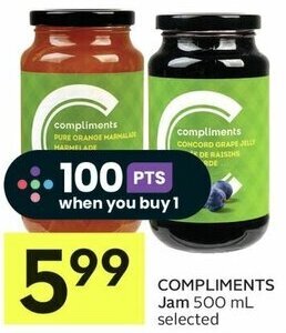 IGA COMPLIMENTS Jam 500 mL selected offer