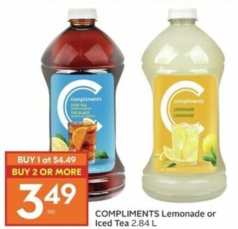 IGA COMPLIMENTS Lemonade or Iced Tea 2.84 L offer