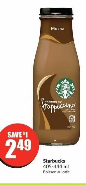 FreshCo Starbucks 405-444 mL offer