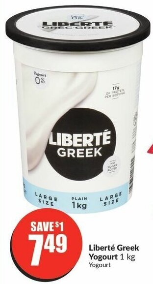 FreshCo Liberté Greek Yogourt 1 kg offer