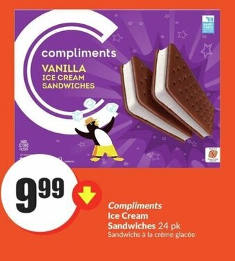 FreshCo Compliments Ice Cream Sandwiches 24 pk offer